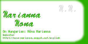 marianna mona business card